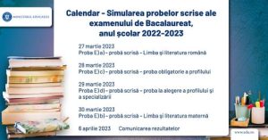 Calendar Simulare Bacalaureat 2023