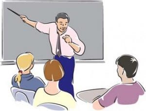 Profesor la tabla